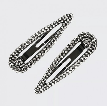 Medium Rhinestone Snap Clips 